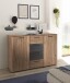 Sideboard >Aschau< 2 Türen, 4 Schübe, Mauvella Eiche Dekor/ Graphit - 140x89x38cm (BxHxT)
