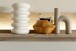 Wohnwand >SANTERNO< (3-teilig) in weiss / Eiche Dekor - 264x197x50 (BxHxT)