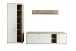 Wohnwand >SANTERNO< (3-teilig) in Soft weiss / Eiche Dekor - 292x197x50 (BxHxT)