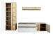 Wohnwand >SANTERNO< (3-teilig) in Soft weiss / Eiche Dekor - 292x197x50 (BxHxT)