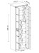 Garderobenschrank >Nature One< 2 Türen, 6 Böden, soft-close, Kernbuche teilmassiv - 65x201x40cm B/H/T