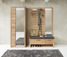 Schuhbank >Nature One< inkl. Kissen, 1 Klappe, FSC Kernbuche teilmassiv - 120x48x40cm (B/H/T)