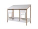 Hausbett >BABS< Lattenrost, teilmassiv eichfarbig / weiss - 214,2x174x105,3cm (BxHxT)