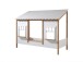 Hausbett >BABS< Lattenrost, teilmassiv eichfarbig / weiss - 214,2x174x105,3cm (BxHxT)