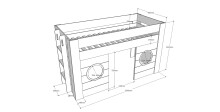 Spielbett >Freya< inkl. Rollrost, mit Lieter, Weiß, Holzwerkstoff - 215x120x96cm (BxHxT)