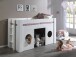 Spielbett >Freya< inkl. Rollrost, mit Lieter, Weiß, Holzwerkstoff - 215x120x96cm (BxHxT)