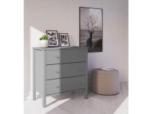 Kommode >Wenche< in Grau, MDF/Folie - 81x84x41cm (BxHxT)