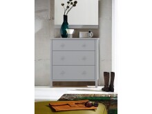 Kommode >Wenche< in Grau, MDF/Folie - 81x84x41cm (BxHxT)