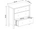 Kommode >Wenche< in Grau, MDF/Folie - 81x84x41cm (BxHxT)