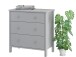 Kommode >Wenche< in Grau, MDF/Folie - 81x84x41cm (BxHxT)