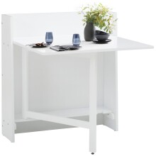 Klapptisch >Froya< in Weiß, MDF/Kiefer - 84x90x80cm (BxHxT)