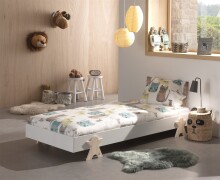 Stapelbett >Moldulo< 90x200cm, inkl. Lattenrost,...
