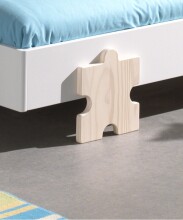 Stapelbett >Moldulo< 90x200cm, inkl. Lattenrost, Weiß lackiert - 203,6x27,5x93,8cm (BxHxT)