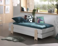 Stapelbett >Moldulo< 2er Set, Lattenrost, weiss...