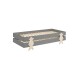 Stapelbett >Moldulo< 2er Set, Lattenrost, grau lackiert - je 203,6x27,5x93,8cm (BxHxT)