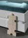 Stapelbett >Moldulo< 2er Set, Lattenrost, weiss lackiert - je 203,6x27,5x93,8cm (BxHxT)