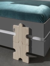 Stapelbett >Moldulo< 2er Set, Lattenrost, grau...