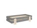 Stapelbett >Moldulo< 2er Set, Lattenrost, grau lackiert - je 203,6x27,5x93,8cm (BxHxT)