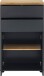 Midischrank >Vinga< 1 Tür, 2 Schubladen, in Grau - 60x102x35cm (BxHxT)