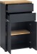 Midischrank >Vinga< 1 Tür, 2 Schubladen, in Grau - 60x102x35cm (BxHxT)