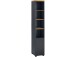 Hochschrank >Vinga< 1 Tür, 3 Böden, Grau / Eiche Dekor - 32x182x35cm (BxHxT)