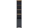 Hochschrank >Vinga< 1 Tür, 3 Böden, Grau / Eiche Dekor - 32x182x35cm (BxHxT)