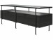 Lowboard >Ælva< Glas / Metall matt Schwarz - 140x50x39cm (BxHxT)