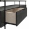 Lowboard >Ælva< Glas / Metall matt Schwarz - 140x50x39cm (BxHxT)