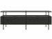 Lowboard >Ælva< Glas / Metall matt Schwarz - 140x50x39cm (BxHxT)