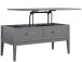 Couchtisch >Bendik< 2 Schübe, aufklappbar, Grau - 106x51x52cm (BxHxT)