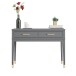 Konsolentisch >Bendik< in Grau, MDF/Kautschukholz - 105x76x40cm (BxHxT)