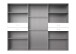 Drehtürenschrank >Taiga< 4 Schübe, 10 Türen, Graphit / Artisan Eiche Dekor - 270x208x58cm BxHxT