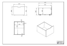 Kinderbett >Scott< Rollrost, 3 Schübe, 90x200cm, Weiß, Massivholz - 208x83x105cm (BxHxT)