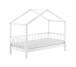 Hausbett >Buche Massiv< Rollrost, 90x200cm, Buche massiv weiß - 207,5x170x97,5 (BxHxT)