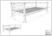 Einzelbett >Buche Massiv< Rollrost, 90x200cm, Buche massiv weiß lackiert - 207,5x68x97,5 (BxHxT)
