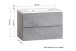 Waschtisch >Paris< in weiß, Wotaneiche, MDF - 80x56x47cm (BxHxT)