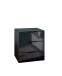 Nachtkommode >Pari< 3 Schubladen, Graphit / Glas Graphit - 46x56x40cm (BxHxT)