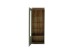 Vitrine >MONIZ< 1 Tür, LED, in Salbei grün / Eichenfarben Dekor - 70x197x38 (BxHxT)