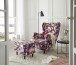 Fußhocker >LAUREL< in Flower; rose - 63x43x42 (BxHxT)
