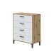 Kommode >ENZO< in Nodi Eiche/Artik Weiß - 78x94x40 (BxHxT)