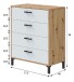 Kommode >ENZO< in Nodi Eiche/Artik Weiß - 78x94x40 (BxHxT)