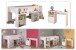 Jugendzimmer-Set >Pirouette 17< (2-teilig) in Weiss, mit drehbaren Elementen in Rosa oder Grau