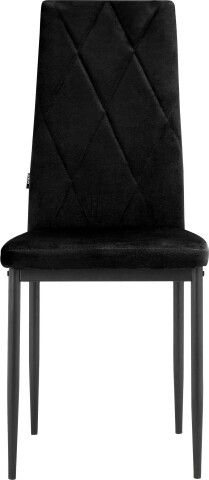 4-Fußstuhl >Maia< (2er-Set) in Schwarz, Samt/Metall - 42x98x53cm (BxHxT)