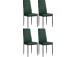 4-Fußstuhl >Maia< (2er-Set) in Grün, Samt/Metall - 42x98x53cm (BxHxT)