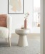 Beistelltisch >1166< in Creme, Eisen - 42x38cm (HxD)