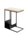 Beistelltisch >54459< in eiche, schwarz, MDF, Metall - 30x60x50cm (BxHxT)