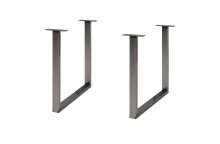 Esstisch >TABLES< Artisan Eiche Dekor, U-Gestell Rohstahl - 140x74,7x90cm (BxHxT)