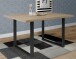 Esstisch >TABLES< in Sonoma Eiche Dekor, U-Metallfüße in Schwarz - 160x74,7x90cm (BxHxT)