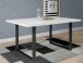 Esstisch >TABLES< in Weiss, U-Metallgestell schwarz - 160x74,7x90cm (BxHxT)