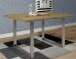 Esstisch >TABLES< Artisan Eiche Dekor, U-Metallgestell rohstahl - 160x74,7x90cm (BxHxT)